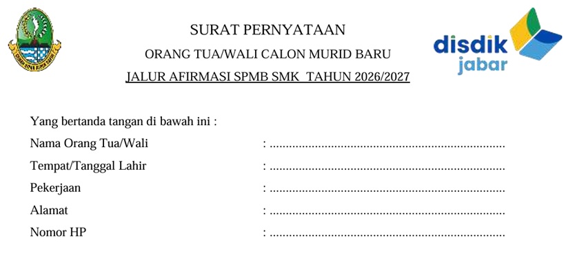 SURAT PERNYATAAN ORTU CMB JALUR AFIRMASI_KETM